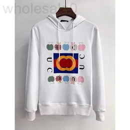 Erkek Hoodies Sweatshirts Tasarımcı Tasarımcı Erkek ve Kadın Hoodies Yeni Yaratıcı Apple Geometrik Baskı Uzun kollu Top Sıradan Bahar Sonbahar Kapüşonlu Kazak 7od2