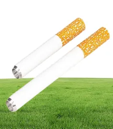 Disponibile in lega di alluminio a forma di sigaretta pipa da fumo One Hitter Bat metallo Dugout 100 pezzi scatola 78mm 55mm lunghezza tubi metallici tabacco 5393682