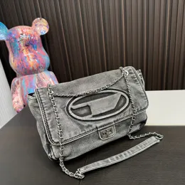 Tygväskor designers väskor handväska shopping väska stor vit axel väska kedja förpackning svart praktisk stor klassisk crossbody väskorwrinkled duk denimstil