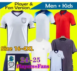 24 25 Inglaterra Futebol Jerseys 2004 Copa do Mundo Homens Camisas de Futebol Kits Kids Kits 150º Anos Mead Kane Sterling Rashford Sancho Grealish Mount Foden Saka