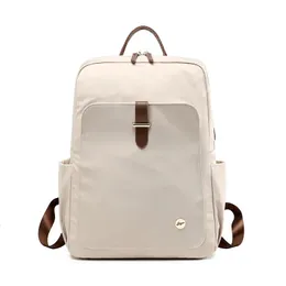Smple mochila feminina elegante bolsa de viagem à prova d'água moda lazer faculdade computador escolar simples 240304