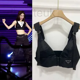 Tanques femininos Camis marca de designer Jinchen Star's Mesmo estilo de 2021 Primavera Novo colete de material de reciclagem de lixo marinho com cor pura moda JRMI