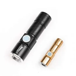 Mini lanterna de emergência com foco em alumínio USB XPE 968747
