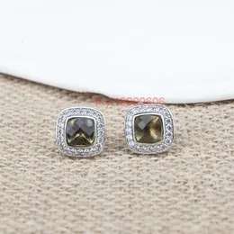 Womens Studs Earring Smoky Quartz Zircon Designer Earings Jewelry Fashion Luxury Women Wedding Stud