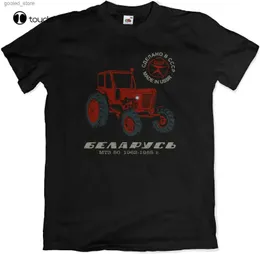 Herrt-shirts American Made Tractor T-shirt Vitryssland MTZ 50 Farm Vintage Farm S-3XL Q240316