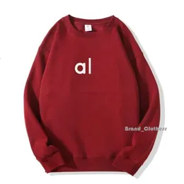 AL WOMEN YOGA OUTFIT完全に特大のスウェットシャツセータールーズロングスリーブトップフィットネスワークアウトクルーネックブラウスジム2642