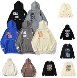 Designer Hoodies Galleries Tops Depts Hooded Mens Women Fashion Loose Pullover Sweatshirt Casual Unisex Cottons Letter Print S-XXL Clothing Size