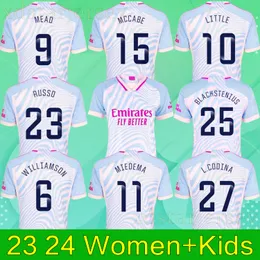 23 24 Mead Little L.Codina G.Jesus Saka Soccer Jersey 2023 2024 Williamson Miedema 11 Russo 23 McCabe L.Codina Catley Blackstenius Football Kits Shirt Men Kvinnor Kvinnor