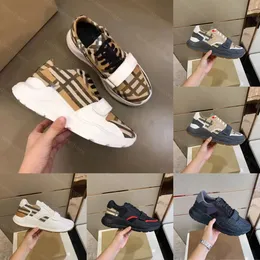 Designerski wysokiej jakości swobodny buty koronkowe prawdziwe skórzane klasyczne trenerzy w kratki paski jagodowe Trener mody dla mężczyzny Kobieta Bur Kolor Sneakers