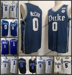 NCAA Duke Blue Devils College Basketball Jerseys 0 Jared McCain 5 Paolo Banchero 1 Williamson