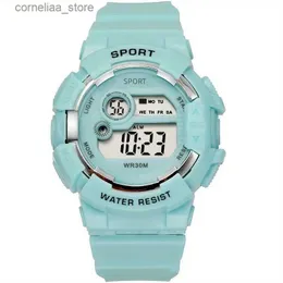 Other Watches Small Fresh Sweet Large Dial Male And Female Student Couples Sports Swimming Waterproof Glow-In-The-Dark Electronic Y240316