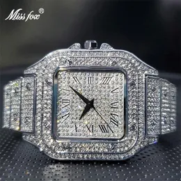 Ice Out Relogio Dro Luxury Full Diamond Quartz Men or Women for Men or Women Classic Stylish Trend Waterfroof Watch 240314