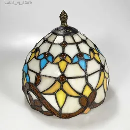 Lampade da tavolo Lampada da tavolo Tiffany retrò in vetro colorato mediterraneo Arte vintage Mosaico turco Lampada da scrivania Camera da letto Comodino Luci decorative YQ240316