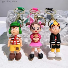 مفاتيح keychains lanyards el Chavo del Ocho keychain cartoon boy doll bendant key chain bag car keyring llaveros funny Jewelry Friends Gift Y240316