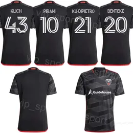 D.C United 24-25 Soccer 4 Matti Peltola Jerseys Mans 12 William Conner Antley 20 Christian Benteke 43 Mateusz Klich 7 Pedro Santos Cristian Dajome Football Shirt Kits Kits