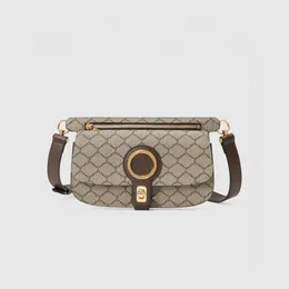 Designer crossbody bag Blondie series men's waist bag with golden buckle and cowhide leather Belt Bag Same style for men and women.