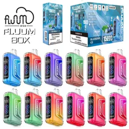 Fluum Box 15000 sbuffi Vape monouso digitale Bobina a rete preriempita da 25 ml Fluumbox Pod Disechable E Sigaretta 15K Puff Bar con schermo intelligente HD