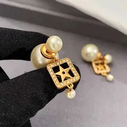 Dangle Chandelier Pearls Five-Pointed Star Pendant True Beauty Earrings For Women Brand Jewelry Accessory Charm Gift 24316