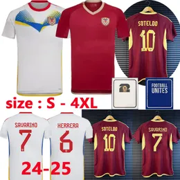 2024 Venezuela Soccer Jerseys National Team RONDON 24 -25 SOSA RINCON SOTELDO CORDOVA CASSERES BELLO JA.MARTINEZ GONZALEZ OSORIO HIS Football Shirt