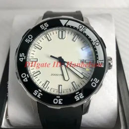 Luxusuhr IW356811 Saatler Aile Orologio Di Lusso Erkekler Mekanik Otomatische UHR Sport Lastik Saat Bandı Beyaz Yüz Bilek Swatches253J