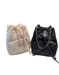 Роскошные детские стеганые сумки в ромбовидную клетку INS для девочек, сумки-ведра с треугольной металлической цепочкой, модная детская нейлоновая сумка на одно плечо S0521