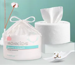 Cotton Dry Wipes100 räknar datorer Roll Ultra Soft engångs ansikte bomullsvävnader för känsliga skindry baby våtservetter torr och WE9506511