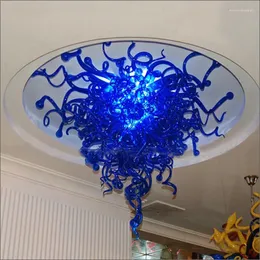 Lampadari in stile mini in vetro soffiato a mano, design artistico, plafoniere di Murano satinato di design