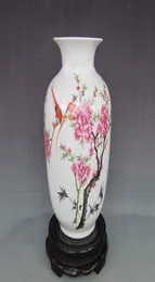Flor de pêssego porcelana decoração para casa vaso de cera cabaça pato mandarim sob o vaso de flor de lótus mesa decoração9673428