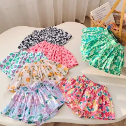 Dresses Summer New Baby Girls Tutu Skirts Kids Elastic Waist Girl Princess Floral Skirt Girls Chiffon Children Girls Tutu Skirt Qz242