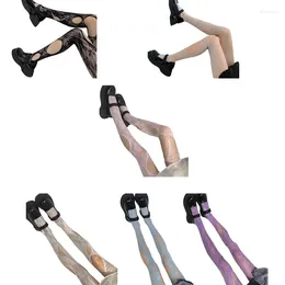 女性靴下韓国のカラフルな魚ネットパンストラジュクゴシックヴィンテージローズフローラルパターンタイツセクシードロップ
