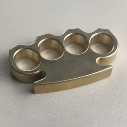 Tjockad mässing Knuckle Duster utomhus Säkerhetsförsvarsfönsterbrytare Boxning Fighting EDC Tool