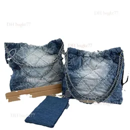 24S Designer Bag Denim Shopping Tote Mochila Designer de viagem Mulher Sling Body Bag Bolsa mais cara com Sier Chain Gabrielle Quilted S Handbags