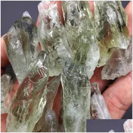 Lösa ädelstenar DIY Irregar Natural Green Crystal Lucky Gemstones Energy Stone för handgjorda hängsmycken Halsband smycken gör droppe del dhxio