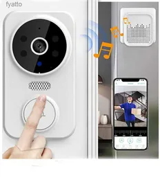 Dörrklockor Populära M8 Wireless Doorbell Camera 1080 HD-information Information Ringtone WiFi Video Intelligent Intercomh240316