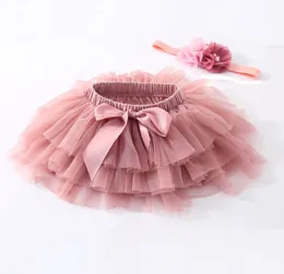 Skirts 2Pcs Girl Adorable Baby Lace Tutu Skirt Cotton High Waist Birthday Party Headband Born Pography 024M Drop Delivery Kids Mater Dhcsj