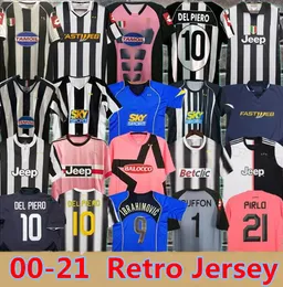 Retro del Piero Conte Uzun Kollu Futbol Formaları Pirlo Buffon Inzagh Zidane Antik Maillot Davids Boksic Conte Gömlek Pogba 01 02 03 04 05 06 11 12 13 14 15 16 17 18 2003