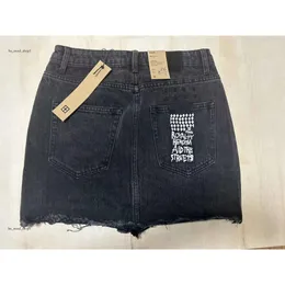 Grå kant samma vår svart bränd trasig ksubi denim sommar kort kjol flicka 513