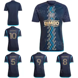 Philadelphia Union 2024-25 Piłka nożna 5 Jakob Glesnes Jersey Mans 8 Jose Martinez 11 Alejandro Bedoya 9 Julian Carranza 10 Zestawy do koszuli piłkarskiej Daniel Gazdag Kai Wagner