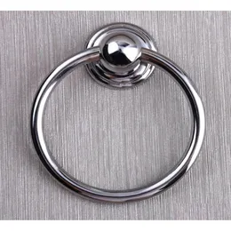 Handles Pulls Diameter 70Mm Modern Simple Shiny Sier Drop Rings Wooden Chair Door Chrome Kitchen Cabinet Der S Knobs3208660 Delive Dhr97