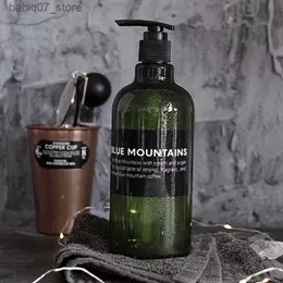 Shampoo Balsamo Bottiglia di shampoo per bagno Dispenser di sapone disinfettante per le mani Bottiglia di balsamo per capelli ricaricabile Serbatoio di plastica 500 ml Q240316