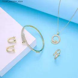 Wedding Jewelry Sets Newly designed womens wedding jewelry set in March 2021 fashionable high-quality copper Q240316