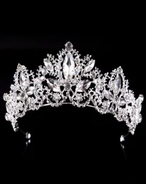 Diademi da sposa in cristallo Copricapo Corona di lusso barocca Copricapo Oro argento Diadema per le donne Accessori per capelli da sposa da sposa AL76488561703