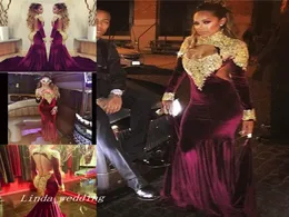 2019 Burgundy Red Long Sleeve Prom Dress Sexy Dubai Kaftan عاهمة مناسبة مناسبة فستان Press Party بالإضافة إلى حجم Vestido de Festa 9700651