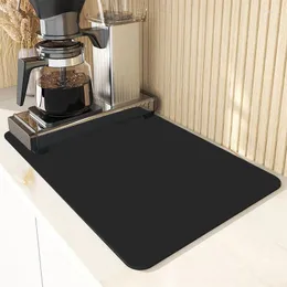 Carpets Black Tableware Drainer Mat Home Kitchen Countertop Absorbent Easy Dry Coasters Washable Insulated Drying Placemats 40 50cm