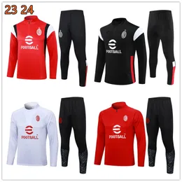 23 24 ASC Soccer Tracksuit Jerseys 2023 2024 Milans Training Suit Sursetement Foot Camiseta Chandal Kit Football Men and Kids Sportwear