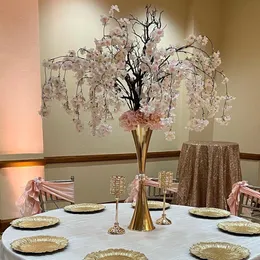 Da 50 cm a 100 cm di altezza) Candelabri in metallo dorato Tavolo Decorazione floreale Tavolo in metallo Albero palla di fiori Centrotavola per matrimoni Decorazioni per cerimonie Supporto per fiori di ciliegio artificiali