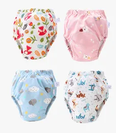 23 Colors Baby Diaper Cartoon Print Toddler Training Pants 6 Layers Cotton Changing Nappy Infant Washable Cloth Diaper Panties Reu6153469