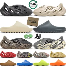 Designer Slides tofflor Mense Womans Slider Sandal Onyx Pure Vermillion Mineral Blue Ocher Bone Harts Cog Desert Ararat Beach Shoe 36-48