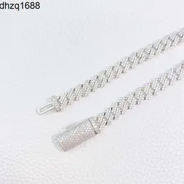 8mm hip hop takı 925 STERLING Gümüş buzlu mücevher moissanit bilezik hip hop mossanit bilezik