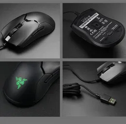Razer -möss av hög kvalitet Chroma USB Wired Optical Computer Gaming Mouse 10000dpi Optisk sensor Mouse Deathadder Game Möss med Retail Box Dropshipping